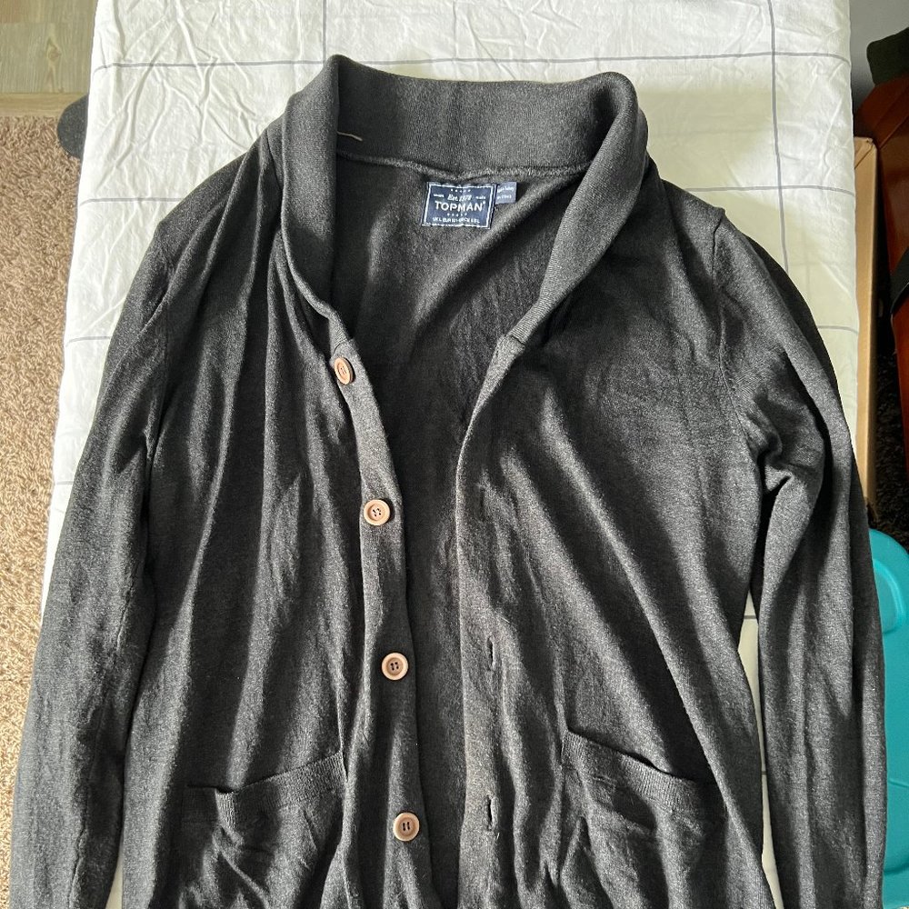 Topman Cardigan Gray